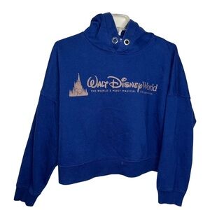 Disney Women’s Blue 50th Anniversary Hooded Sweatshirt Size Large